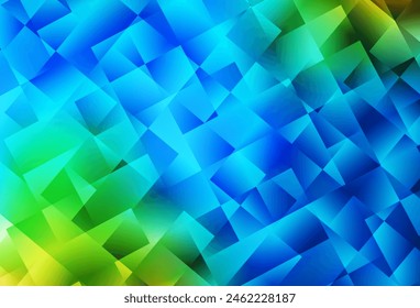 Light Blue, Green vector polygonal pattern. Polygonal abstract illustration with gradient. Best triangular design for your business.
