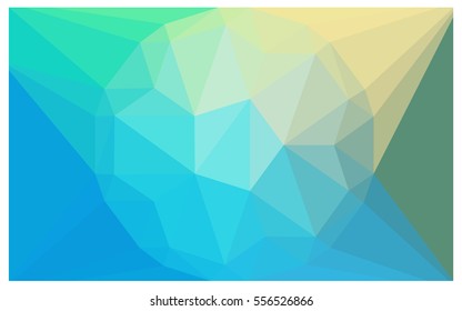 Light Blue Green vector polygonal illustration, which consist of triangles with a gemstone in center. Triangular design of a huge diamond for your business. Creative geometric background of gems.