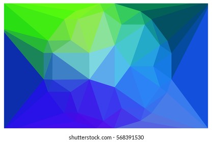 Light Blue Green vector polygonal illustration, which consist of triangles with a gemstone in center. Triangular design of a huge diamond for your business. Creative geometric background of gems.