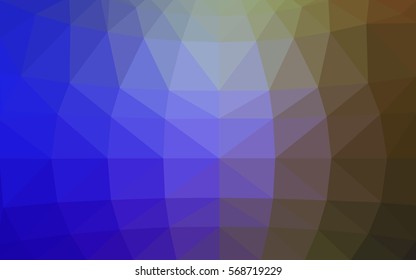 Light Blue Green vector polygonal illustration, which consist of triangles. Triangular pattern for your business design. Geometric background in Origami style with gradient. 