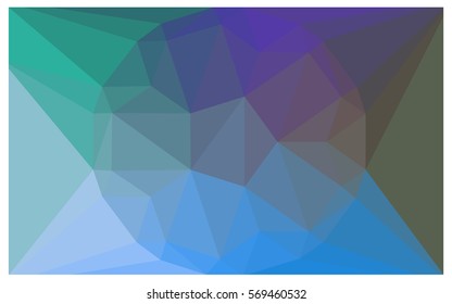 Light Blue Green vector polygonal illustration, which consist of triangles with a gemstone in center. Triangular design of a huge diamond for your business. Creative geometric background of gems.
