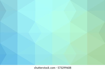Light Blue, Green vector polygonal illustration, which consist of triangles. Triangular pattern for your business design. Geometric background in Origami style with gradient. 