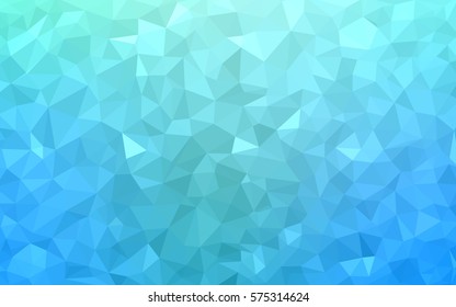 Light Blue, Green vector polygonal illustration, which consist of triangles. Triangular pattern for your business design. Geometric background in Origami style with gradient. 