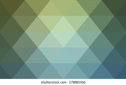 Light Blue, Green vector polygonal illustration, which consist of triangles. Triangular pattern for your business design. Geometric background in Origami style with gradient. 