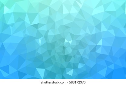 Light Blue, Green vector polygonal illustration, which consist of triangles. Triangular pattern for your business design. Geometric background in Origami style with gradient. 