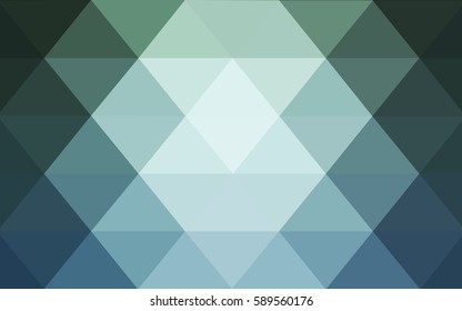 Light Blue, Green vector polygonal illustration, which consist of triangles. Triangular design for your business. Creative geometric background in Origami style with gradient