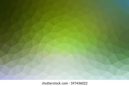 Light Blue, Green vector polygonal illustration, which consist of triangles. Triangular pattern for your business design. Geometric background in Origami style with gradient. 
