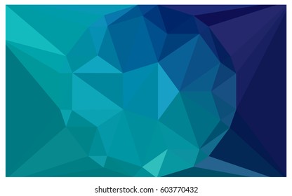 Light Blue, Green vector polygonal illustration, which consist of triangles with a gemstone in center. Triangular design of a huge diamond for your business. Creative geometric background of gems.