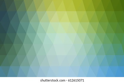 Light Blue, Green vector polygonal illustration, which consist of triangles. Triangular pattern for your business design. Geometric background in Origami style with gradient. 