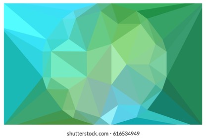 Light Blue, Green vector polygonal illustration, which consist of triangles with a gemstone in center. Triangular design of a huge diamond for your business. Creative geometric background of gems.