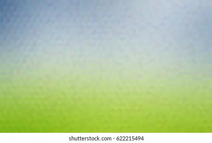 Light Blue, Green vector polygonal illustration, which consist of hexagons. Hexagonal pattern for your business design. Geometric background in Origami style with gradient. 
