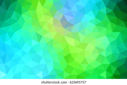 Light Blue, Green vector polygonal illustration, which consist of triangles. Triangular design for your business. Creative geometric background in Origami style with gradient