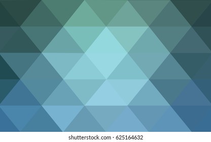 Light Blue, Green vector polygonal illustration, which consist of triangles. Triangular pattern for your business design. Geometric background in Origami style with gradient. 
