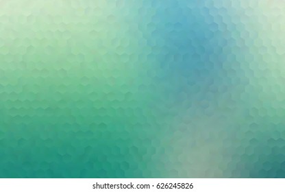 Light Blue, Green vector polygonal illustration, which consist of hexagons. Hexagonal pattern for your business design. Geometric background in Origami style with gradient. 