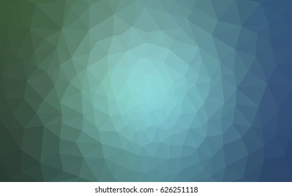 Light Blue, Green vector polygonal illustration, which consist of triangles. Triangular pattern for your business design. Geometric background in Origami style with gradient. 