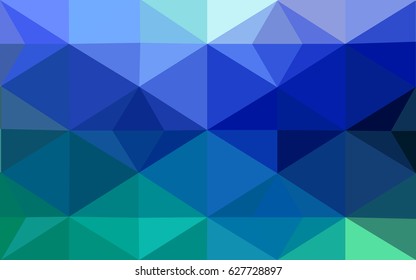Light Blue, Green vector polygonal illustration, which consist of triangles. Triangular design for your business. Creative geometric background in Origami style with gradient