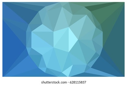 Light Blue, Green vector polygonal illustration, which consist of triangles with a gemstone in center. Triangular design of a huge diamond for your business. Creative geometric background of gems.