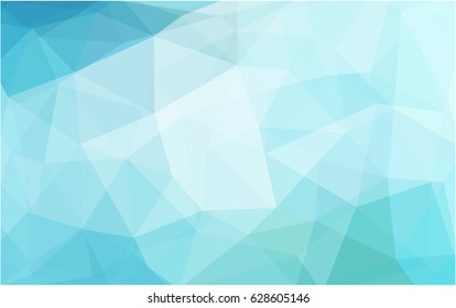 Light Blue, Green vector polygonal illustration, which consist of triangles. Triangular pattern for your business design. Geometric background in Origami style with gradient. 