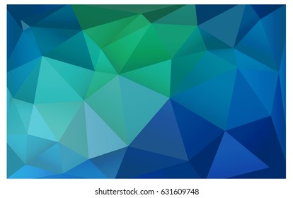 Light Blue, Green vector polygonal illustration, which consist of triangles. Triangular design for your business. Creative geometric background in Origami style with gradient