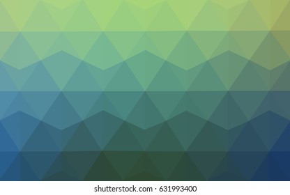 Light Blue, Green vector polygonal illustration, which consist of triangles. Triangular design for your business. Creative geometric background in Origami style with gradient