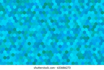 Light Blue, Green vector polygonal illustration, which consist of hexagons. Hexagonal pattern for your business design. Geometric background in Origami style with gradient. 