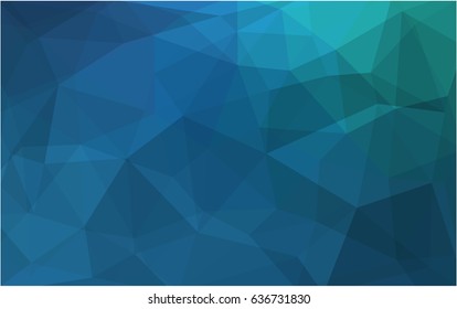 Light Blue, Green vector polygonal illustration, which consist of triangles. Triangular design for your business. Creative geometric background in Origami style with gradient