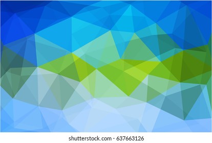 Light Blue, Green vector polygonal illustration, which consist of triangles. Triangular design for your business. Creative geometric background in Origami style with gradient