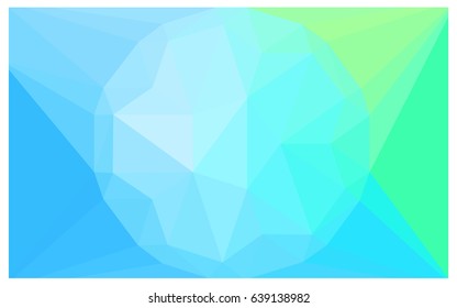 Light Blue, Green vector polygonal illustration, which consist of triangles with a gemstone in center. Triangular design of a huge diamond for your business. Creative geometric background of gems.