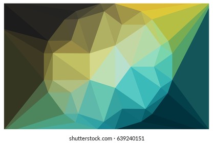Light Blue, Green vector polygonal illustration, which consist of triangles with a gemstone in center. Triangular design of a huge diamond for your business. Creative geometric background of gems.
