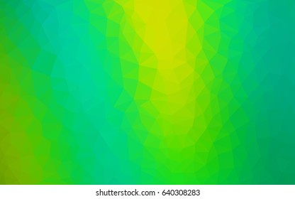 Light Blue, Green vector polygonal illustration, which consist of triangles. Triangular design for your business. Creative geometric background in Origami style with gradient