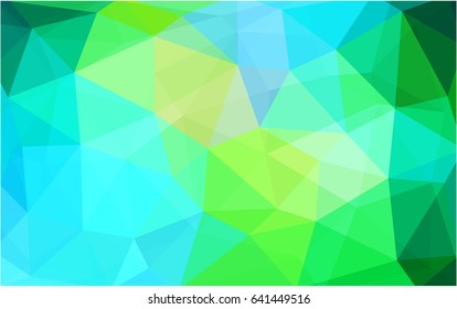 Light Blue, Green vector polygonal illustration, which consist of triangles. Triangular design for your business. Creative geometric background in Origami style with gradient