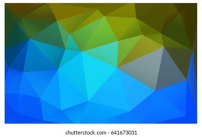 Light Blue, Green vector polygonal illustration, which consist of triangles. Triangular design for your business. Creative geometric background in Origami style with gradient