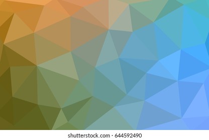 Light Blue, Green vector polygonal illustration, which consist of triangles. Triangular pattern for your business design. Geometric background in Origami style with gradient. 