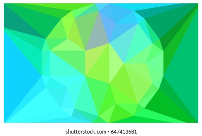 Light Blue, Green vector polygonal illustration, which consist of triangles with a gemstone in center. Triangular design of a huge diamond for your business. Creative geometric background of gems.