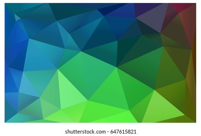 Light Blue, Green vector polygonal illustration, which consist of triangles. Triangular pattern for your business design. Geometric background in Origami style with gradient. 