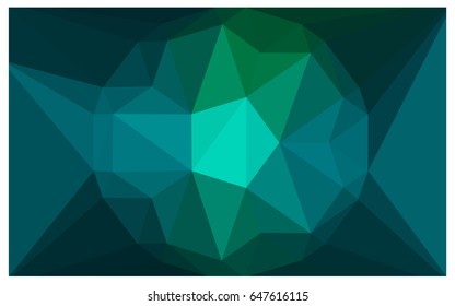Light Blue, Green vector polygonal illustration, which consist of triangles with a gemstone in center. Triangular design of a huge diamond for your business. Creative geometric background of gems.