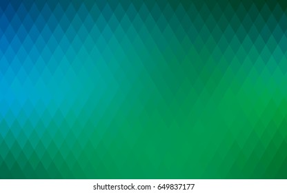 Light Blue, Green vector polygonal illustration consisting of rectangles. Rectangular design for your business. Creative geometric background in origami style with gradient.