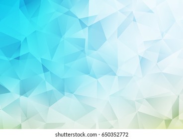 Light Blue, Green vector polygonal template. Brand-new colored illustration in blurry style with gradient. The polygonal design can be used for your web site.