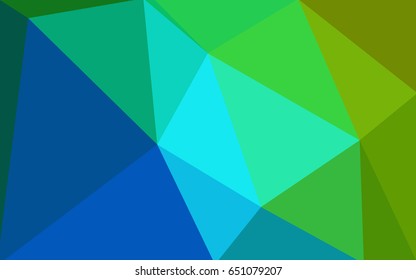 Light Blue, Green vector polygonal illustration, which consist of triangles. Triangular design for your business. Creative geometric background in Origami style with gradient
