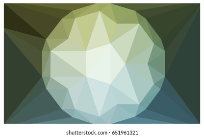 Light Blue, Green vector polygonal illustration, which consist of triangles with a gemstone in center. Triangular design of a huge diamond for your business. Creative geometric background of gems.