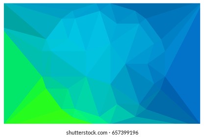 Light Blue, Green vector polygonal illustration, which consist of triangles with a gemstone in center. Triangular design of a huge diamond for your business. Creative geometric background of gems.