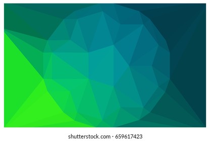 Light Blue, Green vector polygonal illustration, which consist of triangles with a gemstone in center. Triangular design of a huge diamond for your business. Creative geometric background of gems.