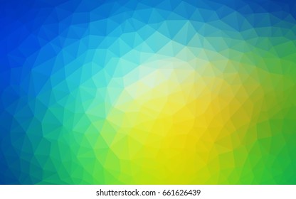 Light Blue, Green vector polygonal illustration, which consist of triangles. Triangular design for your business. Creative geometric background in Origami style with gradient