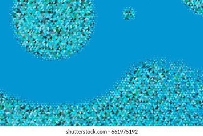 Light Blue, Green vector polygonal illustration, which consist of hexagons. Hexagonal pattern for your business design. Geometric background in Origami style with gradient. 