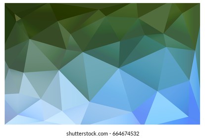 Light Blue, Green vector polygonal illustration, which consist of triangles. Triangular pattern for your business design. Geometric background in Origami style with gradient. 