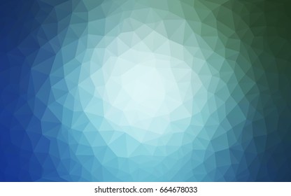 Light Blue, Green vector polygonal illustration, which consist of triangles. Triangular design for your business. Creative geometric background in Origami style with gradient