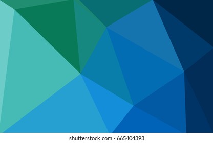 Light Blue, Green vector polygonal illustration, which consist of triangles. Triangular design for your business. Creative geometric background in Origami style with gradient