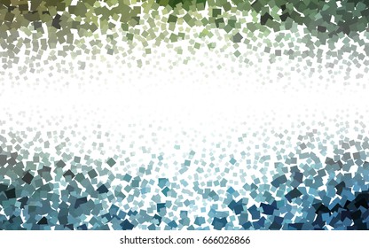 Light Blue, Green vector polygonal illustration, which consist of rectangles. Rectangular pattern for your business design. Geometric background in Origami style with gradient. 