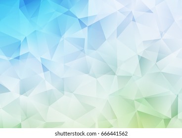 Light Blue, Green vector polygonal background. Brand-new colored illustration in blurry style with gradient. Brand-new style for your business design.