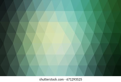 Light Blue, Green vector polygonal illustration, which consist of triangles. Triangular design for your business. Creative geometric background in Origami style with gradient